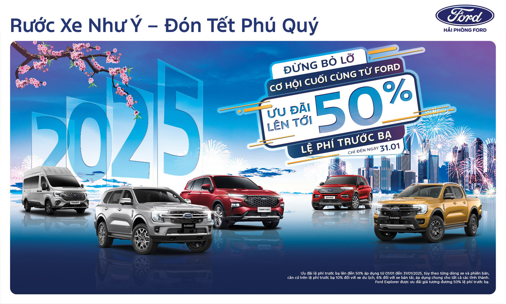 Chào đón năm mới - Ưu đãi mua xe Tháng 1 tại Hải Phòng Ford