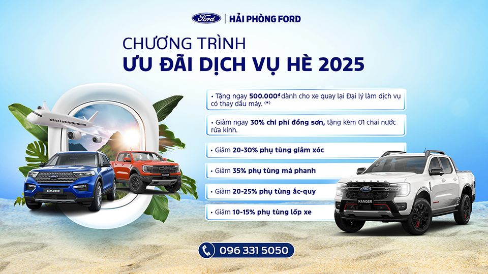 Khuyến Mãi Dịch Vụ Tại Hải Phòng Ford – Giảm Giá Lên Tới 35% Phụ Tùng
