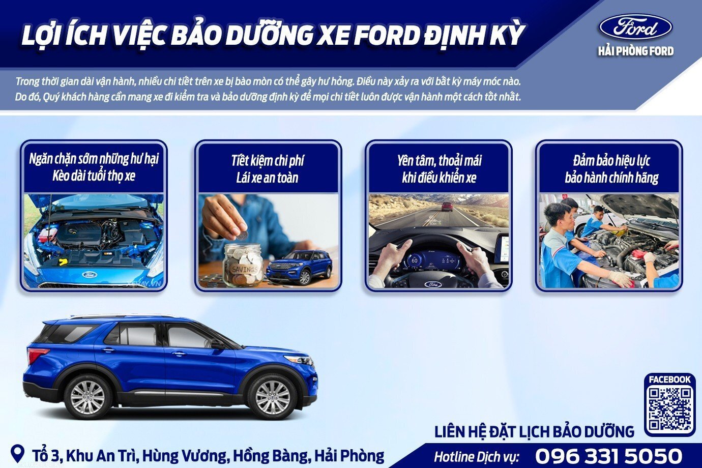 LỢI ÍCH VIỆC BẢO DƯỠNG XE FORD ĐỊNH KỲ